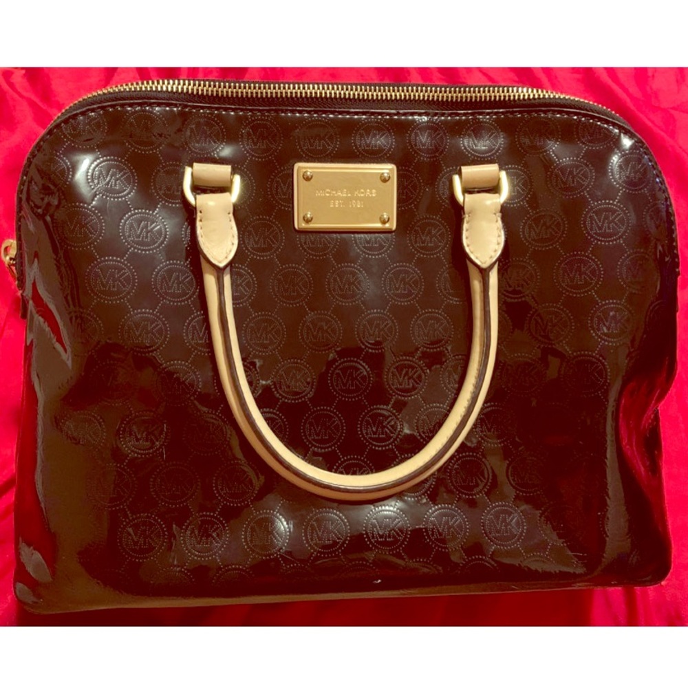 Michael Kors Satchel Patent Leather Black